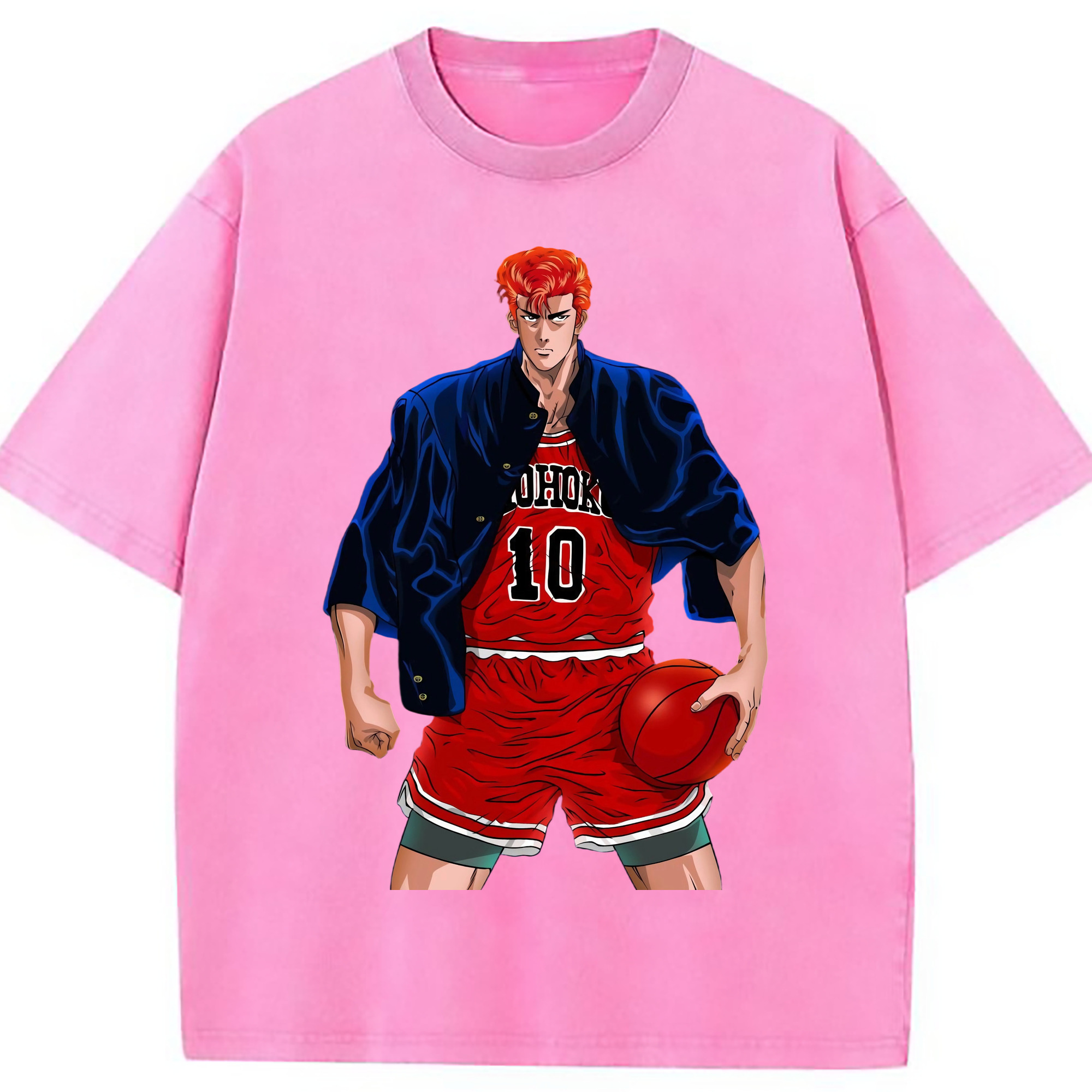 （画像用） SLAM DUNK／スラムダンク 綿100% ヴィンテージ風 半袖Tシャツ（フロントプリント）